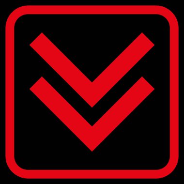 Vektör simgesi bir çerçeve içinde aşağı kaydır