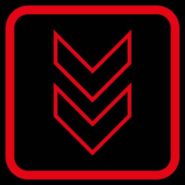 Vektör simgesi bir çerçeve içinde aşağı kaydır