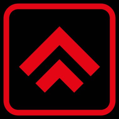 Vektör simgesi bir çerçeve içinde yukarı kayması