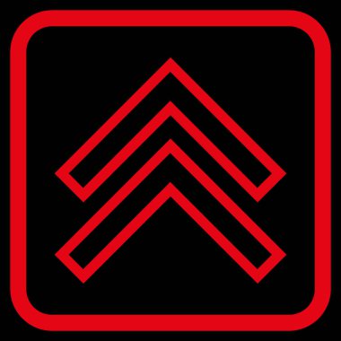 Vektör simgesi bir çerçeve içinde yukarı kayması