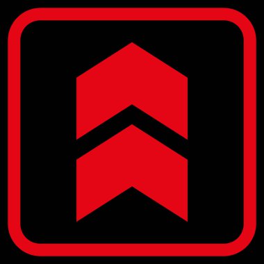 Vektör simgesi bir çerçeve içinde yukarı kayması