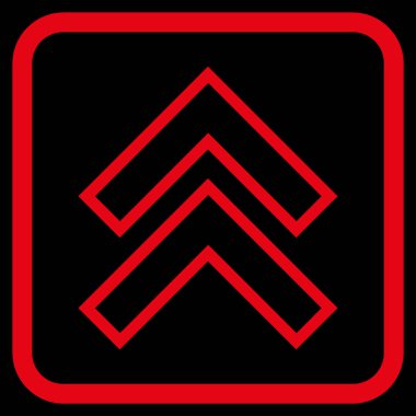 Vektör simgesi bir çerçeve içinde yukarı kayması