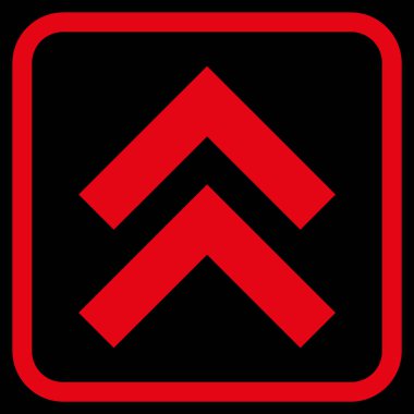 Vektör simgesi bir çerçeve içinde yukarı kayması