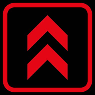 Vektör simgesi bir çerçeve içinde yukarı kayması