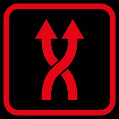 Vektör simge yukarı okları bir çerçevede shuffle