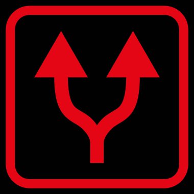 Vektör simgesi bir çerçeve içinde yukarı okları bölme