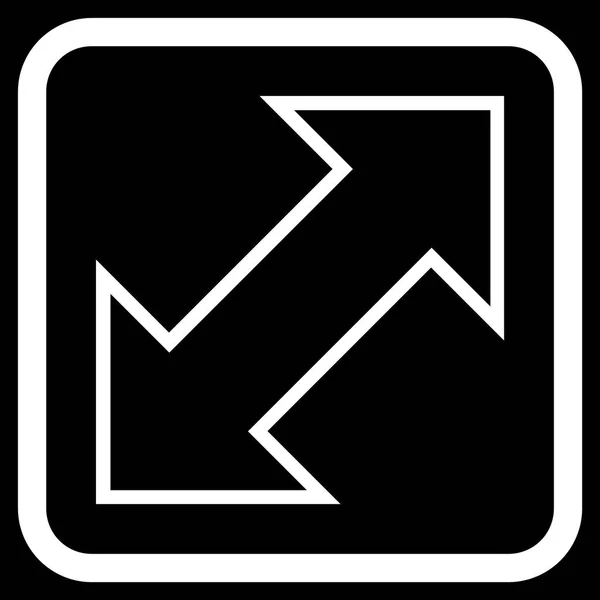 Ícone de vetor diagonal de troca em um quadro — Vetor de Stock