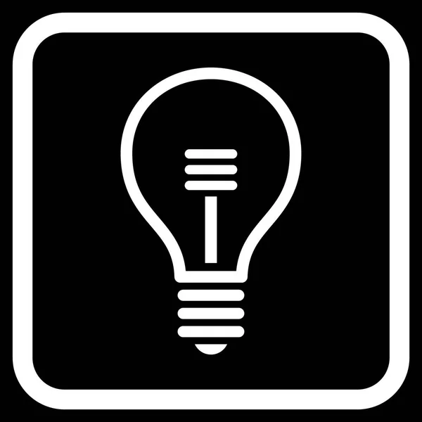 Lámpara bombilla Vector icono en un marco — Archivo Imágenes Vectoriales