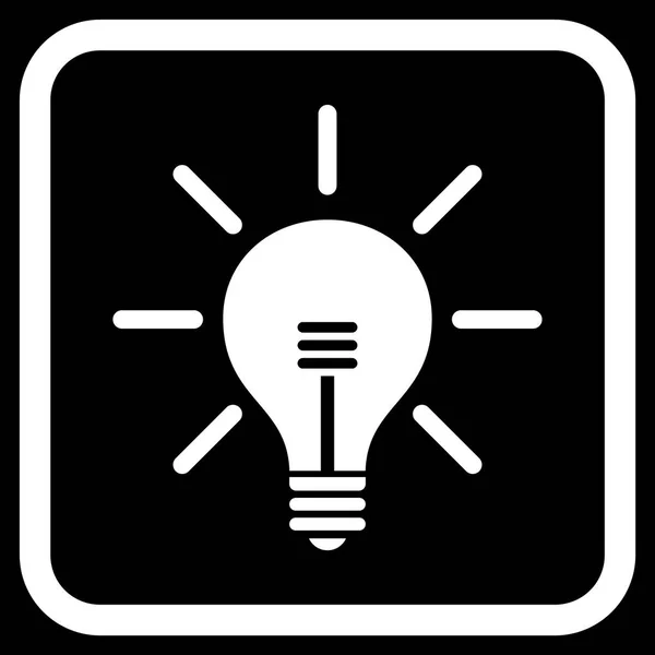 Ícone de vetor de lâmpada em um quadro —  Vetores de Stock