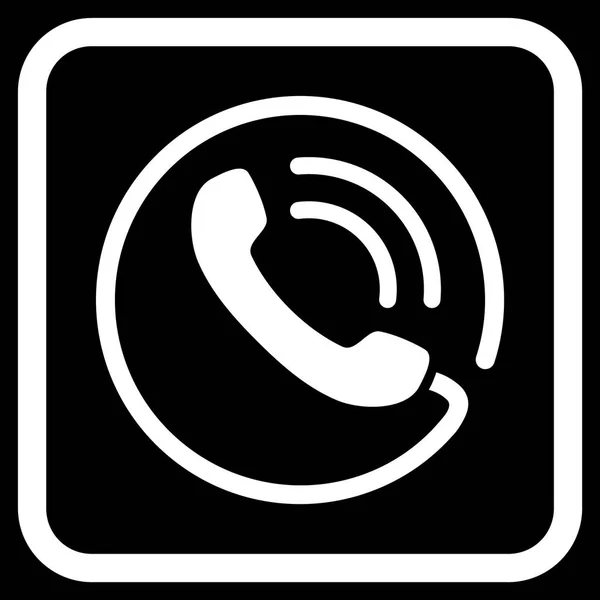 Telefoongesprek Vector Icon In een Frame — Stockvector