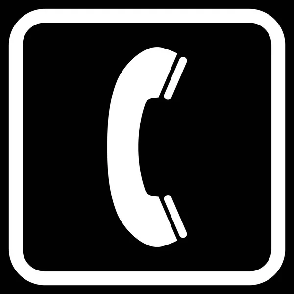 Icono del receptor del teléfono en un marco — Archivo Imágenes Vectoriales