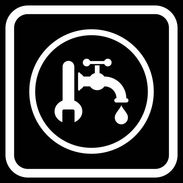 Plumbing Vector Icon In a Frame — Stock Vector