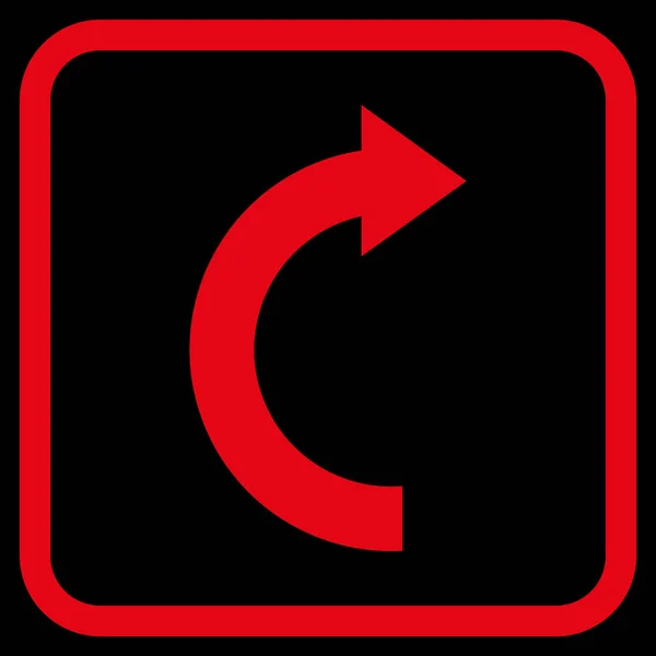 Rotera höger vektor ikonen i en ram — Stock vektor