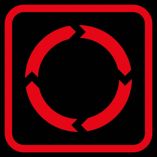 Icona vettoriale di rotazione in una cornice — Vettoriale Stock