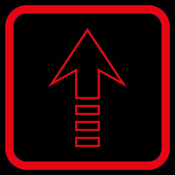 Invia icona vettoriale in una cornice — Vettoriale Stock