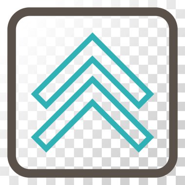 Vektör simgesi bir çerçeve içinde yukarı kayması