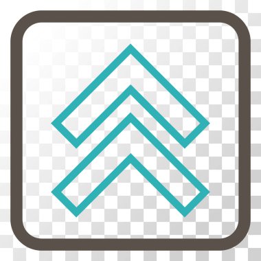 Vektör simgesi bir çerçeve içinde yukarı kayması