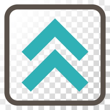 Vektör simgesi bir çerçeve içinde yukarı kayması