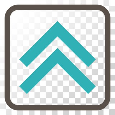 Vektör simgesi bir çerçeve içinde yukarı kayması