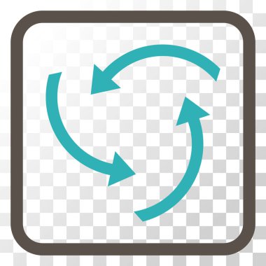 Oklar vektör simgesi bir çerçevede girdap