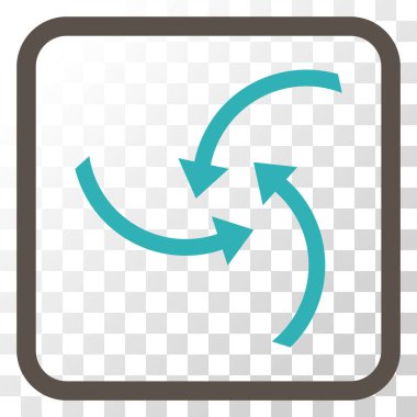 Oklar vektör simgesi bir çerçevede girdap