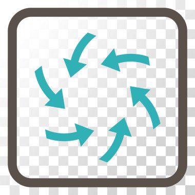 Oklar vektör simgesi bir çerçevede girdap