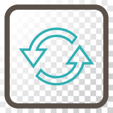 Eşitleme oklar bir çerçeve içinde simge vektör