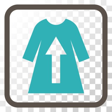 Kadın elbise vektör simgesi bir çerçeve içinde çıkar