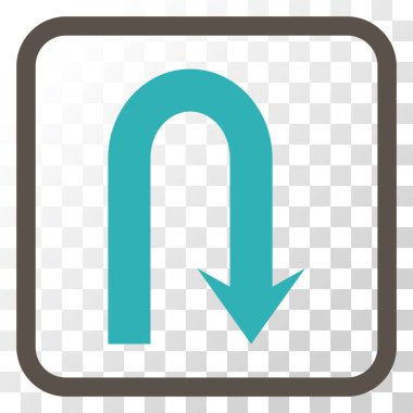 Geri vektör simge bir çerçevede açmak