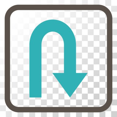 Geri vektör simge bir çerçevede açmak