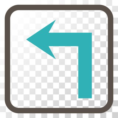 Sol vektör simge bir çerçevede açmak