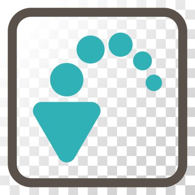 Vektör simgesi bir çerçeve içinde geri al