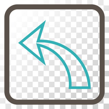 Vektör simgesi bir çerçeve içinde geri al