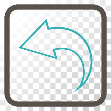 Vektör simgesi bir çerçeve içinde geri al