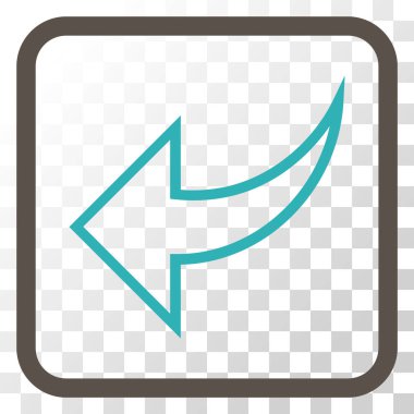 Vektör simgesi bir çerçeve içinde geri al