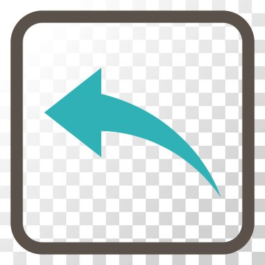 Vektör simgesi bir çerçeve içinde geri al