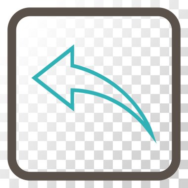 Vektör simgesi bir çerçeve içinde geri al