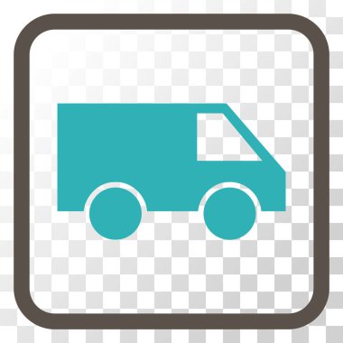 Van vektör simgesi bir çerçeve içinde