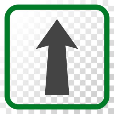 Vektör simgesi bir çerçeve içinde yukarı ok