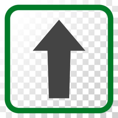 Vektör simgesi bir çerçeve içinde yukarı ok