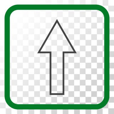 Vektör simgesi bir çerçeve içinde yukarı ok