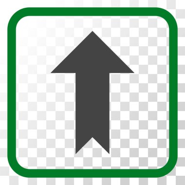 Vektör simgesi bir çerçeve içinde yukarı ok