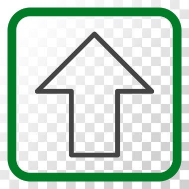 Vektör simgesi bir çerçeve içinde yukarı ok