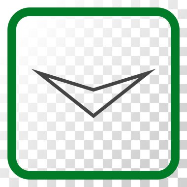 Vektör simgesi bir çerçeve içinde aşağı ok ucu