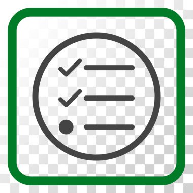 Denetim listesi vektör simgesi bir çerçeve içinde