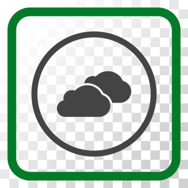 Bulutlar vektör simgesi bir çerçeve içinde