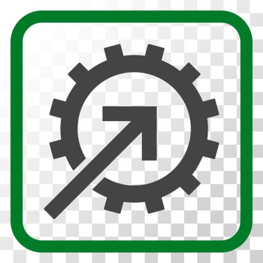 COG Tümleştirme vektör simgesi bir çerçeve içinde