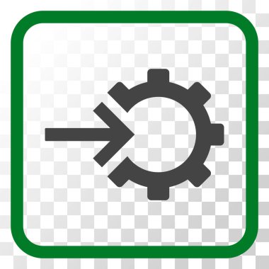 COG Tümleştirme vektör simgesi bir çerçeve içinde