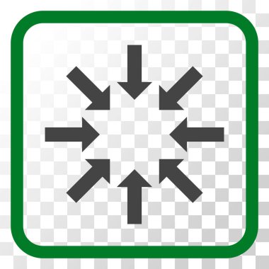 Daraltma okları vektör simgesi bir çerçeve içinde