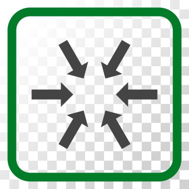 Kompakt oklar bir çerçeve içinde simge vektör